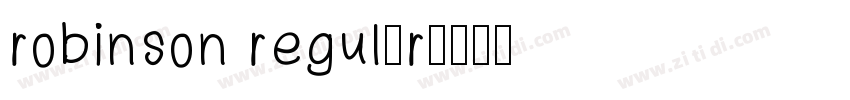 robinson regular字体转换